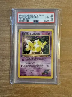 Pokemon Gym Challenge #95 - Sabrina's Drowzee - GEM Mint - 1st Edition - PSA 10! - Image 1