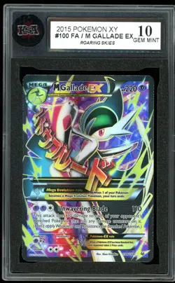 2015 Pokemon Roaring Skies #100 M Gallade EX full Art KSA 10 Gem Mint - Image 1