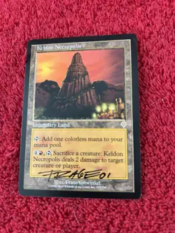 Keldon Necropolis Invasion Signed Franz Vohwinkel MAGIC THE GATHERING MTG CARD - Image 1
