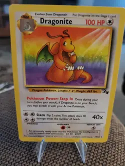 Dragonite 19/62 Rare Non Holo Fossil Set Pokemon Card WOTC 1999 TCG LP++ - Image 1