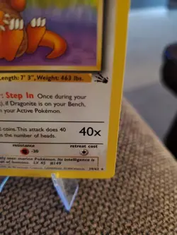 Dragonite 19/62 Rare Non Holo Fossil Set Pokemon Card WOTC 1999 TCG LP++ - Image 4