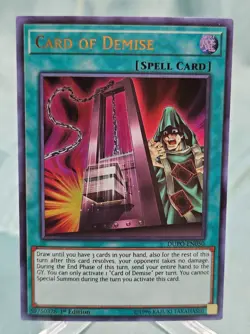 Yugioh Card of Demise DUPO-EN050 Ultra Rare Duel Power  1st Edition - NM - Image 1