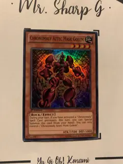 CHRONOMALY AZTEC MASK GOLEM - 1st EDITION NUMH-EN001 ENGLISH Yu-Gi-Oh! CARD HOLO - Image 11