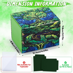 Card Deck Box for MTG, Trading Card Storage Box Holds 120+ Sleeved Commander Dec - Image 10