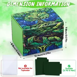 Card Deck Box for MTG, Trading Card Storage Box Holds 120+ Sleeved Commander Dec - Image 4