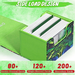 Card Deck Box for MTG, Trading Card Storage Box Holds 120+ Sleeved Commander Dec - Image 8