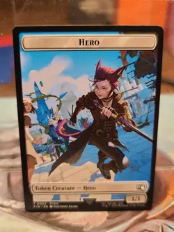 T 0003 Hero 0010 Knight Creature Emblem Token Final Fantasy FIN MTG Card - Image 2