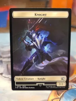 T 0003 Hero 0010 Knight Creature Emblem Token Final Fantasy FIN MTG Card - Image 3