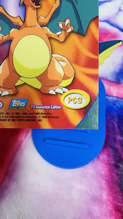 Charizard CLEAR Pokémon Card Topps BLUE Label TV Animation #06 LP PC3 Vintage - Image 14
