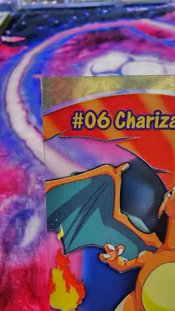 Charizard CLEAR Pokémon Card Topps BLUE Label TV Animation #06 LP PC3 Vintage - Image 2