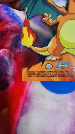 Charizard CLEAR Pokémon Card Topps BLUE Label TV Animation #06 LP PC3 Vintage - Image 5