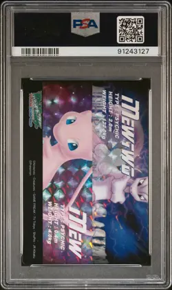 Pokemon Card Mew & Mewtwo No. 03 Holo Prism FR LG Zukan Clear Cards PSA 9 MINT - Image 4