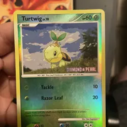 Pokemon card Turtwig 103/130 Diamond and Pearl cosmos holo promo TCG IR base set - Image 10