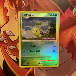 Pokemon card Turtwig 103/130 Diamond and Pearl cosmos holo promo TCG IR base set - Image 2