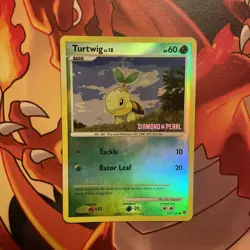 Pokemon card Turtwig 103/130 Diamond and Pearl cosmos holo promo TCG IR base set - Image 8
