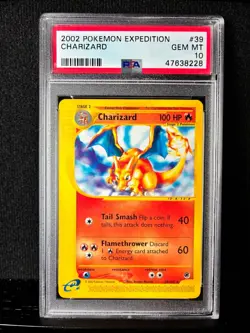 2002 Pokemon Expedition Base Set E-Card Series Charizard #39/165 PSA 10 GEM MT - Image 10