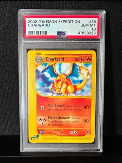 2002 Pokemon Expedition Base Set E-Card Series Charizard #39/165 PSA 10 GEM MT - Image 6