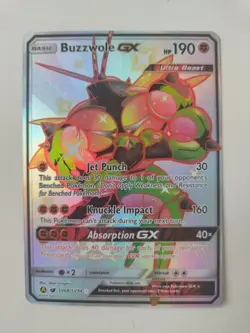 Buzzwole GX SV68/SV94 Hidden Fates Holo Full Art Pokemon Card NM - Image 10