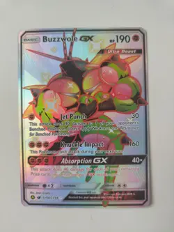 Buzzwole GX SV68/SV94 Hidden Fates Holo Full Art Pokemon Card NM - Image 11
