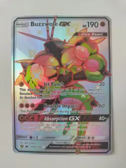 Buzzwole GX SV68/SV94 Hidden Fates Holo Full Art Pokemon Card NM - Image 4