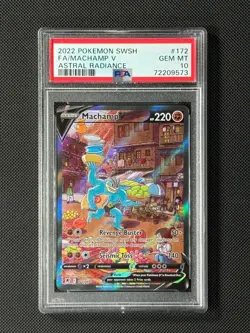 PSA 10 Machamp V 172/189 Alt Art Pokémon Card Astral Radiance Holo GEM MINT - Image 1