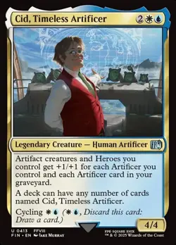 MTG Magic FIN Final Fantasy - 1x EN NM 0413 U Cid, Timeless Artificer - Image 1