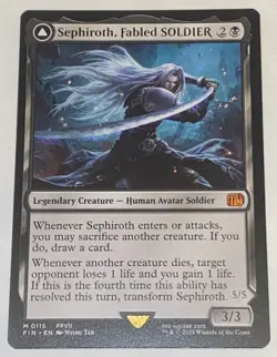 Sephiroth, Fabled SOLDIER (Non-foil) Final Fantasy 0115 Mythic MTG UNPLAYED - Image 1
