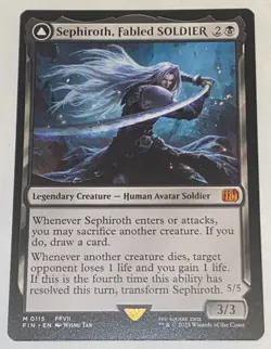 Sephiroth, Fabled SOLDIER (Non-foil) Final Fantasy 0115 Mythic MTG UNPLAYED - Image 3