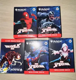 2025 SDCC Magic The Gathering x Spider-Man Complete Welcome Deck Set of 5 - Image 1