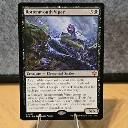 MTG Rottenmouth Viper Bloomburrow Set Mythic Rare #107 NM Fresh Pull No Play - Image 4