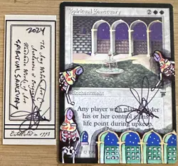 MTG Legends Spiritual Sanctuary  Alter Altered Sketch Art Amy WEBER Magic - Image 3