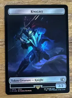 MTG Final Fantasy Token, Hero 0002 / Knight 0010 - Foil - Image 2