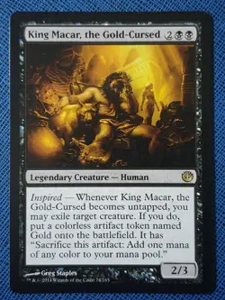 MTG 1x King Macar the Gold-Cursed NM Journey into Nyx (multi available) Magic - Image 1