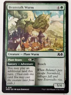 Beanstalk Wurm - Wilds of Eldraine - Magic the Gathering MTG Nice! - Image 1
