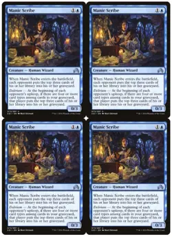 MTG Manic Scribe x4 Shadows over Innistrad Uncommon NM Playset - Image 2