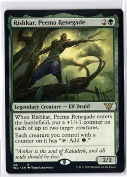 Rishkar, Peema Renegade NM/M* Kamigawa Neon Dynasty Commander 126 -UnltdCards - Image 1