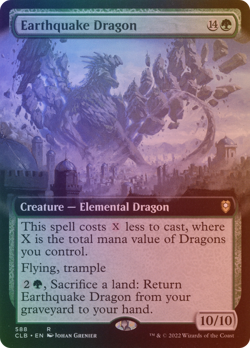 Earthquake Dragon - CLB #588 | FOIL | NM | MTG | EXTENDED ART - Image 2