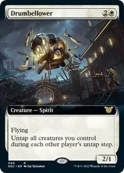 Magic The Gathering MTG DRUMBELLOWER EXTENDED ART Neon Dynasty Commander NM - Image 2