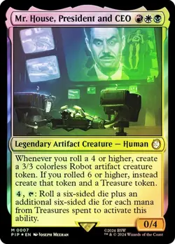 FOIL Mr. House, President and CEO ~ Commander: Fallout [ NM ] [ Magic MTG ] - Image 1