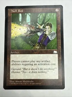 Magic the Gathering Weatherlight Null Rod Regular Card Bent Corner -Reserve List - Image 1