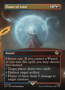 x2 Flame of Anor Borderless R Regular #406 | LTR The Lord of the Rings | MTG - Image 2