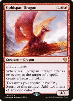Goldspan Dragon - Promo - KHM - NM - MTG - Image 1