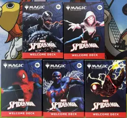 SDCC 2025 Magic The Gathering Spider-Man Welcome Deck COMPLETE SET & Play Mat - Image 2