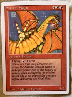 MTG - Shivan Dragon - NM Revised - Image 1