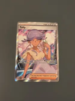 Pokemon TCG Paradox Rift: Tulip 244/182 Ultra Rare Full Art Trainer Card - NM - Image 1