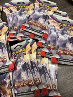 (36 Packs) SLEEVED Pokemon TCG: Scarlet & Violet Paldea Evolved Booster PACKS - Image 7