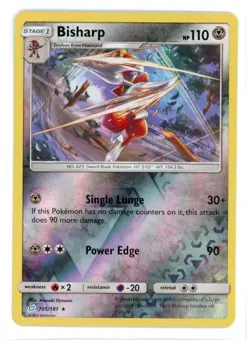 Bisharp Reverse Holo 105/181 Team Up Pokemon Card - Image 1
