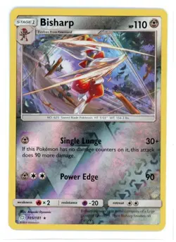 Bisharp Reverse Holo 105/181 Team Up Pokemon Card - Image 2