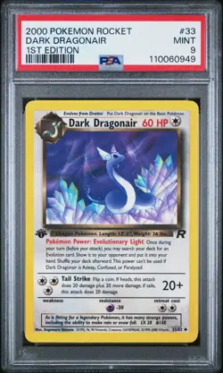 PSA 9 DARK DRAGONAIR 1st Edition Team Rocket Pokemon Card #33 MINT LOOK! - Image 1