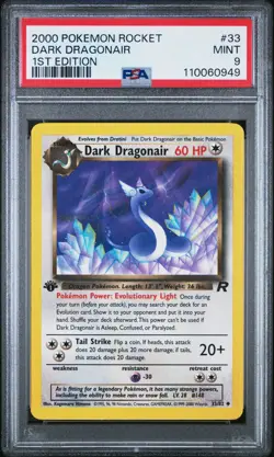 PSA 9 DARK DRAGONAIR 1st Edition Team Rocket Pokemon Card #33 MINT LOOK! - Image 3